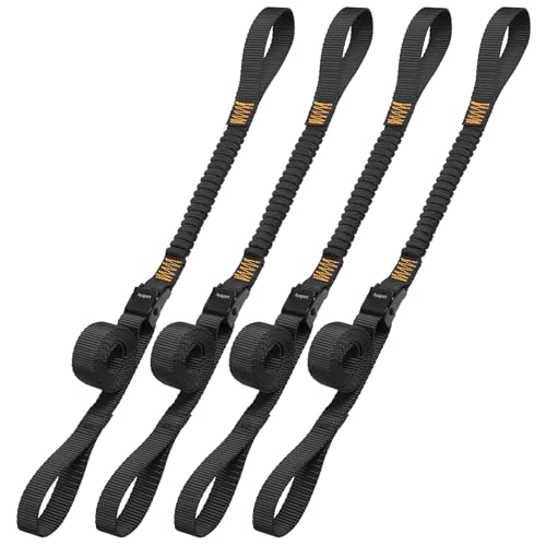Image of Ayaport Motorcycle Luggage Straps Stretch Adjustable Straps with Clips for Securing (4)
