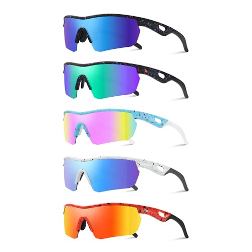 Image of Kids Sunglasses Youth Baseball Sunglasses for Boys Girls 3-12 Polarized Softball Sports Goggles UV Protection