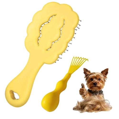 MAEELOU Cloud-Shaped Soft Bristle Puppy Brush for Small Dogs