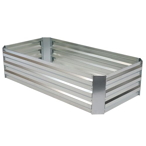 Sunnydaze NPH-588 4 X 2 Ft Galvanized Steel Rectangular Raised Garden Bed thumb #1