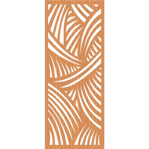 Image of 23 3 /8 inchW x 59 3 /8 inchH x 1 /4 inchT Chester Decorative Fretwork Wood Wall Panels, Cherry
