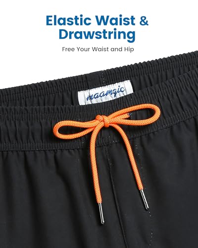 Image of maamgic 2 in 1 Mens Swim Trunks 7 Inch Swim Shorts Swim Suits Board Shorts