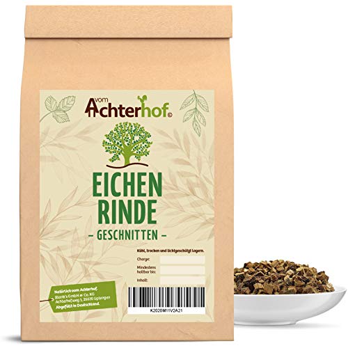 Eichenrinde 1000g | Eichenrinde getrocknet und geschnitten | ideal für Sitz- oder Fußbäder Wickel/Umschläge oder auch als Tee| naturrein | vom Achterhof