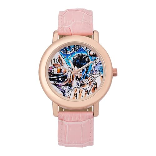 北斗の拳3レディース クォーツ 腕時計 革ベルト 通勤 通学 誕生日プレゼント 女性用 シンプル