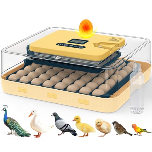 Incubators for Hatching Eggs, 56 Eggs Incubator with Egg Candler, Auto Egg Turner, Temp & Humidity...