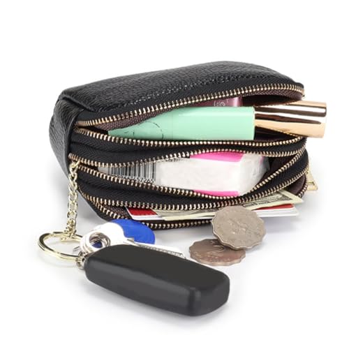 Pochette à monnaie noir en cuir synthétique pour vos sorties - 7
