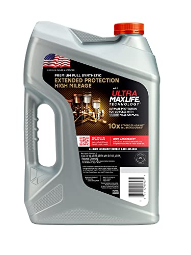Image of Valvoline Extended Protection High Mileage with Ultra MaxLife Technology 5W-30 Full Synthetic Motor Oil 5 QT (Pack of 2)