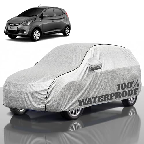 Image of Premium Polyester Car Cover Eon All-Weather Protection from Rain, Dust & Sun | UV Resistant Fabric | Full Body Secure Fit for Outdoor & Indoor Parking Silver