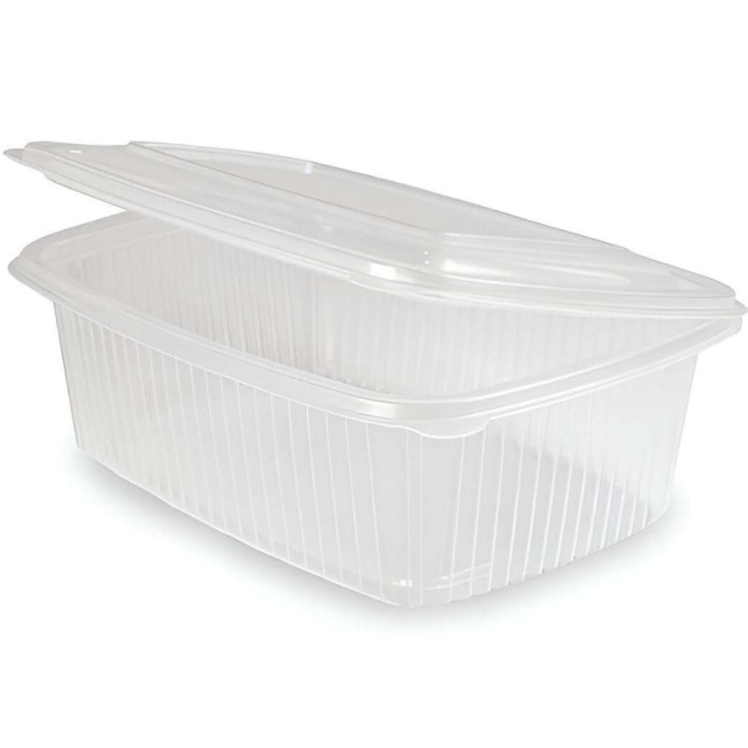 50 Tapers para Comida Hermetico de Plástico PP Reutilizables con Tapa Bisagra. Apto para Microondas, Congelador y Lavavajillas. Tuppers para Alimentos Calientes o Fríos (500ml) — view 9