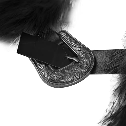 Viking Fur Shawl Collar Medieval Faux Fur Shoulder Wrap Women Barbarian Cloak Cape Halloween Cosplay Costume Accessory4