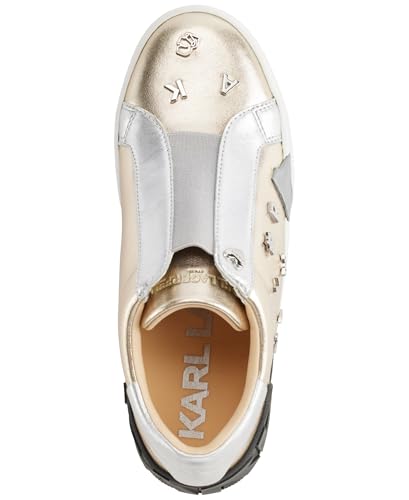 Image of Karl Lagerfeld Women's Mavise Slip on Sneaker with Pins | Casual Shoes