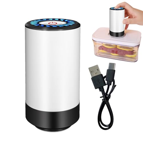 Compresor Eléctrico - Mini Bomba Vacío USB | Almacenaje Doméstico Silencioso Para Ropa, Mantas, Equipaje Con Herramienta De Succión Ligera Para Cocina, Dormitorio, Armario, Oficina, Viaje
