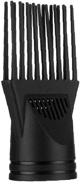 Difusor de secador de pelo negro, 2 unidades, profesional, universal, para peluquería, cubierta de viento, boquilla de fijación de peine, alisado negro, secadores de pelo y accesorios, difusores de 7