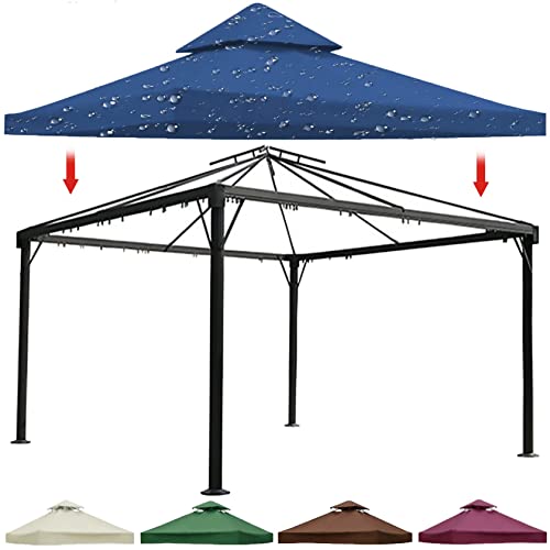 Toldo impermeable de repuesto para cenador – 3 m x 3 m, cubierta exterior con ventilación superior, tela Oxford para sombra y protección de patio, perfecto para jardines y eventos