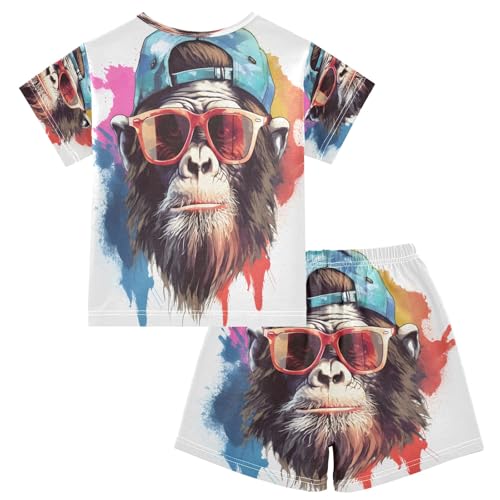 Gorilla Kids Pjs Set Boys Girls Summer Short-Sleeve Sleepwear Pajamas 2PCS2