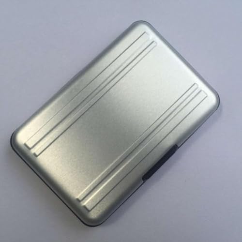 Case Estojo p/Cartões de Memória em Alumínio Escovado Luxo à Prova dágua, poeira e choque - comporta