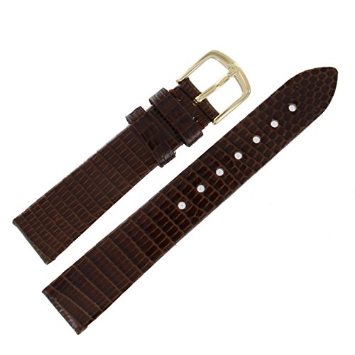 Hadley Roma MS700 16mm Short Brown Genuine Java Lizard Men's Watch Band Strap