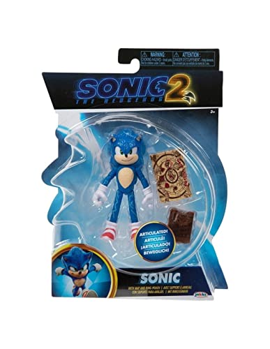 Sonic The Hedgehog 2 Movie 41495 - Figura articulada de 10 cm - Personaje Sonic + Accesorios para...