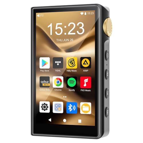 96GB HiFi MP3 Player with Bluetooth and WiFi, ZAQE Android 12 Hi-Res Music Player, Lossless DSD DAC Flac, High Resolution Music Player with 64 GB Memory Card, Supports up to 512GB