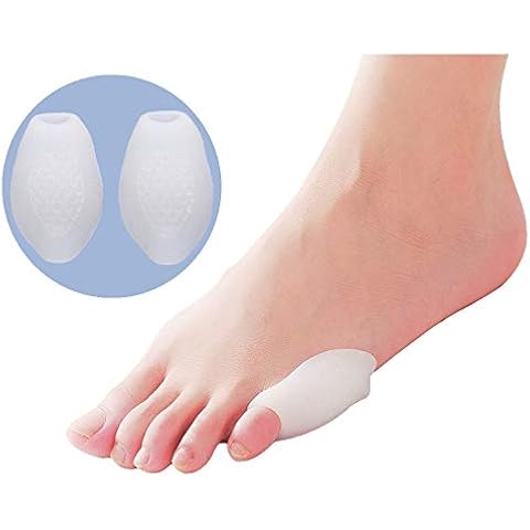 Aoiwyui Tailor's Bunion Foot Pain Relief Pad,Soft Silicone Gel Bunionette Toe Pads,Tailor Bunions Toes Cushion Corrector and Protectors for Tailors, Calluses, Blisters, Corns,4 Pairs Cover