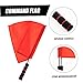 FOYTOKI Signal Flags Set Red Soccer Referee Flag Whistle for Sports Events