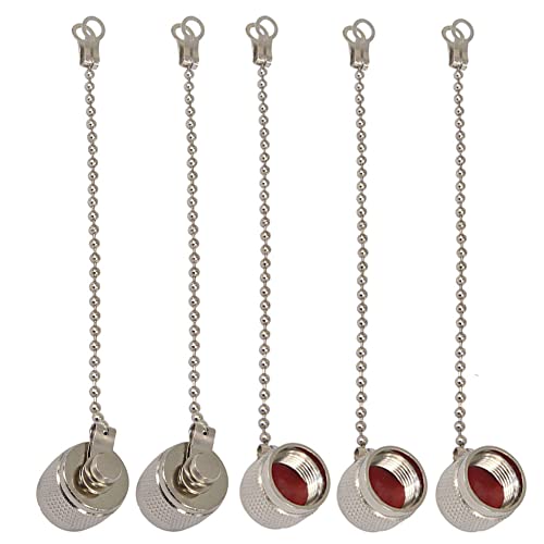 5-Pack Tapas TNC para Conector RF con Cadena miniatura 2
