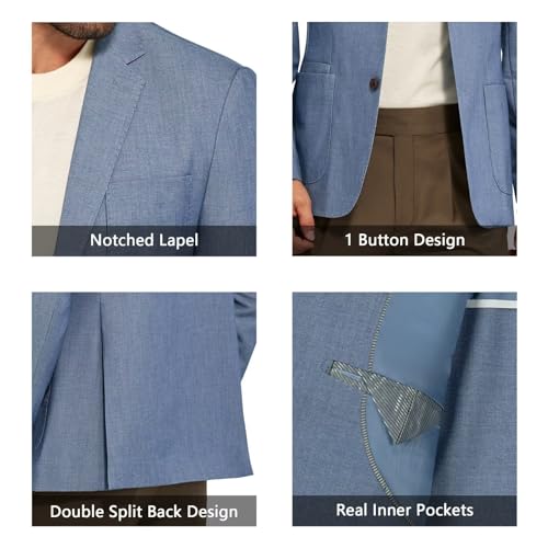 Mens Suit Jackets Blazer Slim Fit Casual Mens Sport Coats 2 Button Notched Lapel Dress Jacket for Men Prom Tuxedo Jacket3