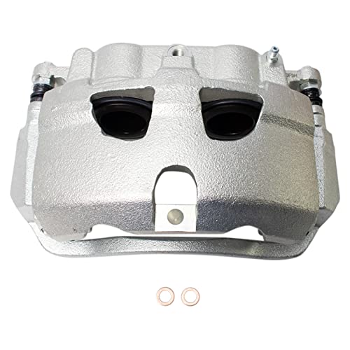 Image of TRQ Front Right Brake Caliper w /Bracket Passenger Side | For 2008-2014 Ford E-150 E-250 2008-2018 E-350 Super Duty 2008-2017 E-450 Super Duty