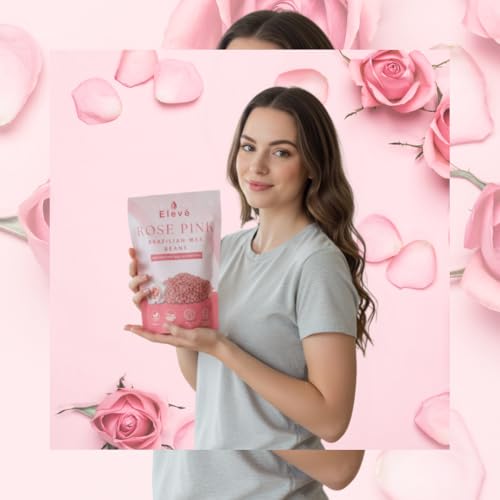 Image of Eleve Brazilian Wax Beans For Women | Hair Removal For Removing Tan, Dead Skin | For Legs, Arms, Underarms, Bikini | At Home Quick & Easy Hair Removal | For Sensitive Skin (Rose Pink) (100 Gm)