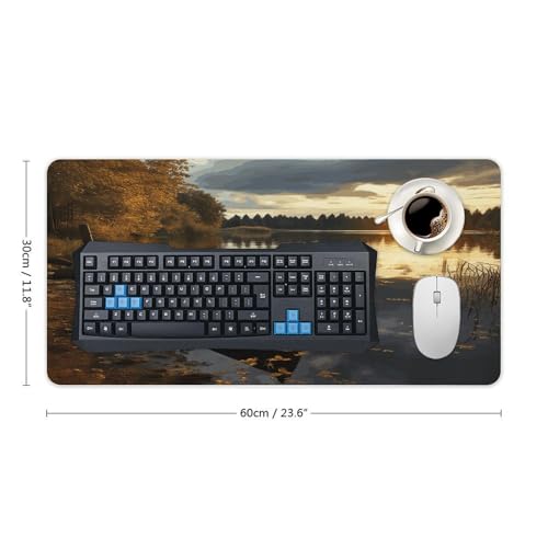 Boat at Lake Shore Mouse Pad Grande Antideslizante miniatura 2