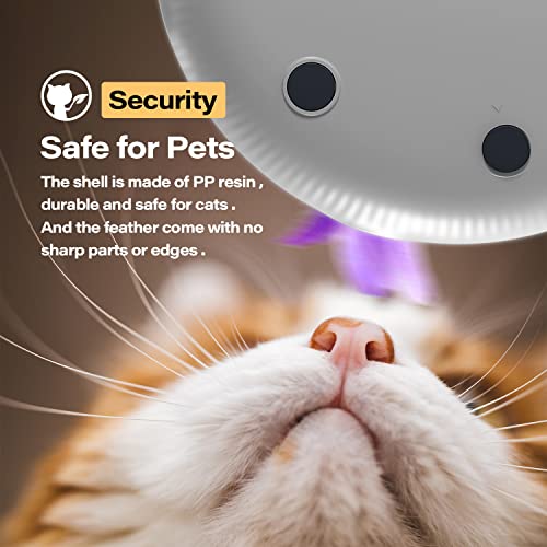 Jimupark Cat Toys 4-In-1 Laser Cat Toys Smart Interactive Electronic Kitten Toy Cat Toys For Indoor Cats，Cat Laser Toy，Flying Feathers，Track Balls， Indoor Exercise Cat Kicker #TOP5