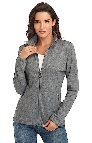 Anienaya Women's Stand Collar Lightweight Jacket Cotton Jackets Warm Slim Fit Casual Zip up Outerwear Coat