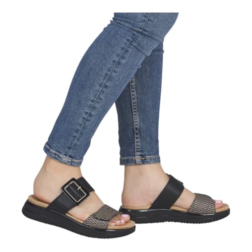 Mules Remonte cuir noir D1J61 l'élégance confortable - 6