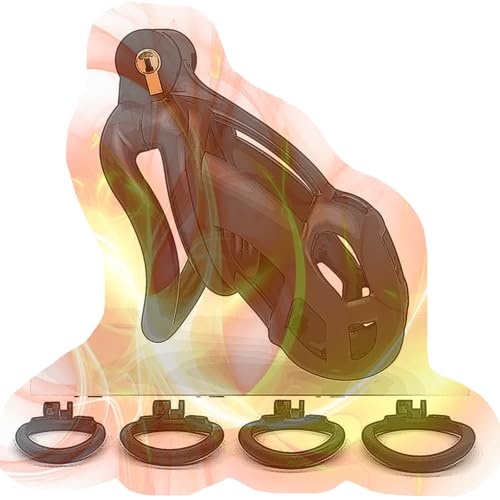 TAIMEI - Male Lightweight Training Cage, Special Protective Cage with 4 Sizes Rings and Invisible Lock -CAHA01a (D:Small) - -5%