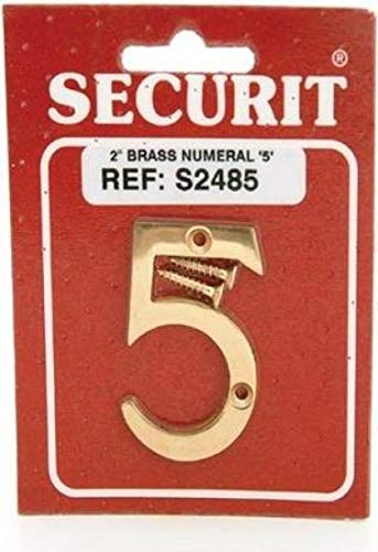 Securit Brass Numeral No:5 50mm