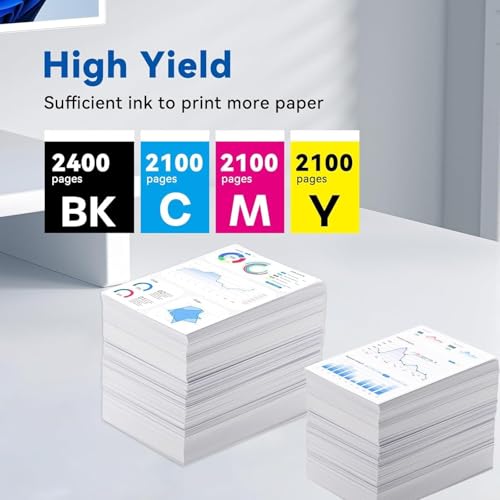 Image of 414A Toner Cartridges Replacement Pro MFP M454dw M479fdw with Chip for HP 414A 414X Toner W2020A W2020X Works for Pro M479fdn M454dn M479 M454 Printer (4 Pack, BK /C /M /Y)