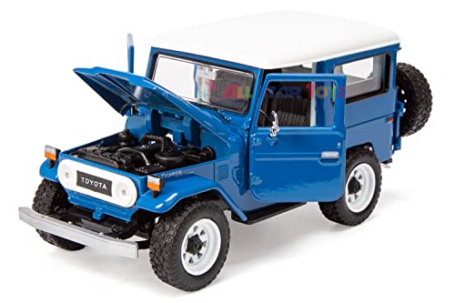 Modelo Toyota Land Cruiser FJ40 1:24 Azul miniatura 4