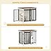 Hzuaneri Hundekäfig Möbel, 69 cm Hundebox, 2 Türen, Moderne Hundekäfig Indoor für kleine/mittlere/große Hunde, Beistelltisch, Hundebox für Zuhause 69 × 49 × 64,5 cm, Weiß Braun DFC84314B