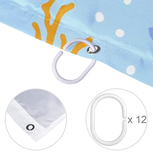 Rideau de douche design marin textile imperméable 168x183 - 5