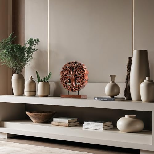 Decozen Solid Wood Tree Sculpture - Christmas Decorations, Home Decor, Living Room, Boho, Coffee Table, Centerpiece Table Decorations, Mantle, Dining Table Centerpiece, Bathroom Shelf, Farmhouse