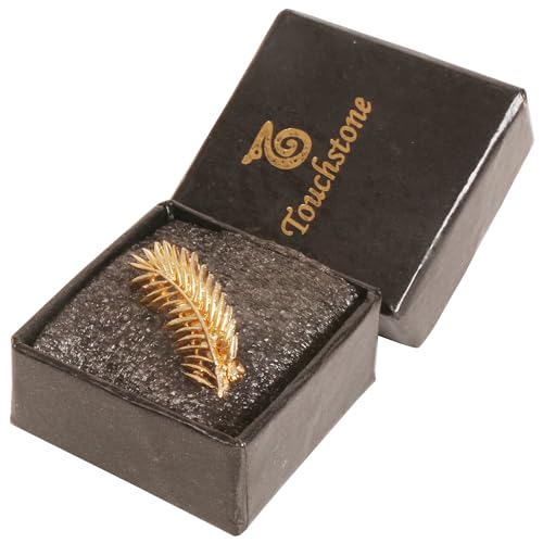 Image of Touchstone Indian Bollywood Handcrafted Designer Jewelry Brooch Lapel Pin in Gold Or Silver Tone for Women.