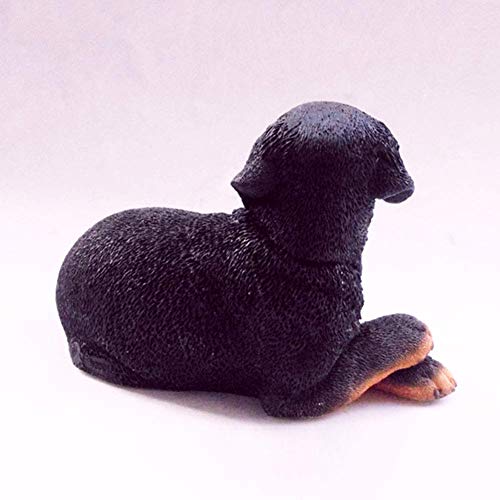Statue de chien de simulation de Rottweiler en résine pour la maison - 3