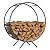 NANANARDOSO 31 inch Firewood Rack Outdoor,Powder-coated Metal Fireplace Log Holder for Firewood Storage,Rustproof Stable Log Holder and Fireplace Organizer