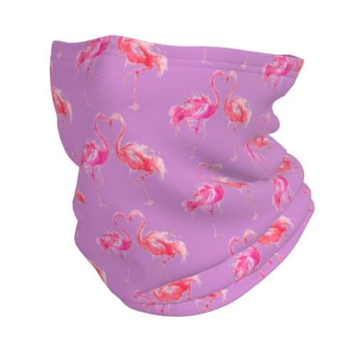 WYCZHY Ink Flamingos - Máscara facial con protección contra el viento, calentador de cuello, multifuncional, de poliéster, polaina elástica