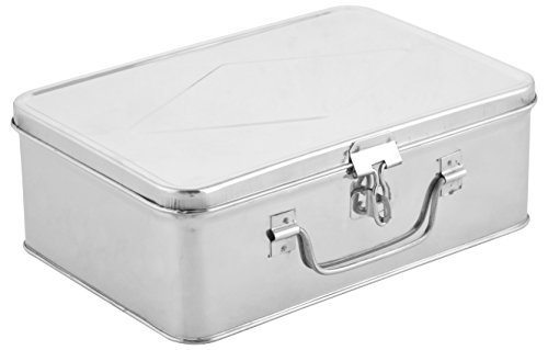 Vijay Impex Stainless Steel Bank Locker Box / Cash Box / Jewellery Box - Rectangle (20.5 X 14 X 7 cm, Silver) - Medium (B01JZ69SXO) Amazon Price History, Amazon Price Tracker