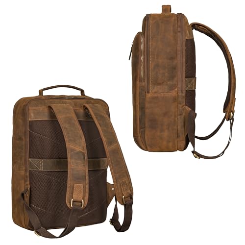 Sac à dos en cuir véritable marron le compagnon durable de vos projets - 4