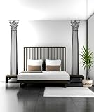 Greek Column Vinyl Wall Decal Sticker. (Black) 9ft Tall. 108in X 29in per Column (Pair) #JH222B