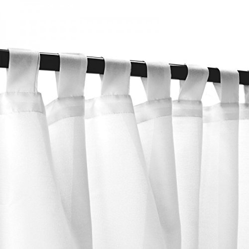 White Cotton Handpainted Tab Top curtain Handmade Products