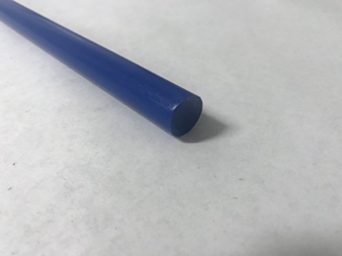 Tige ronde en plastique PEHD idéale pour remplacer vos axes usés 1,27 cm bleu