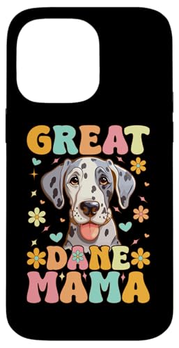 Great Dane Mama Groovy Great Dane Dog Mom Case for iPhone 14 Pro Max